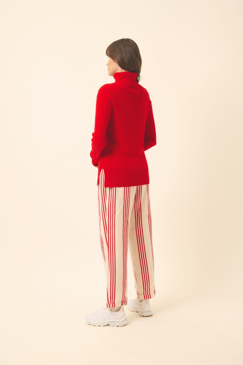Roll-Neck Jumper - Lexie - Red