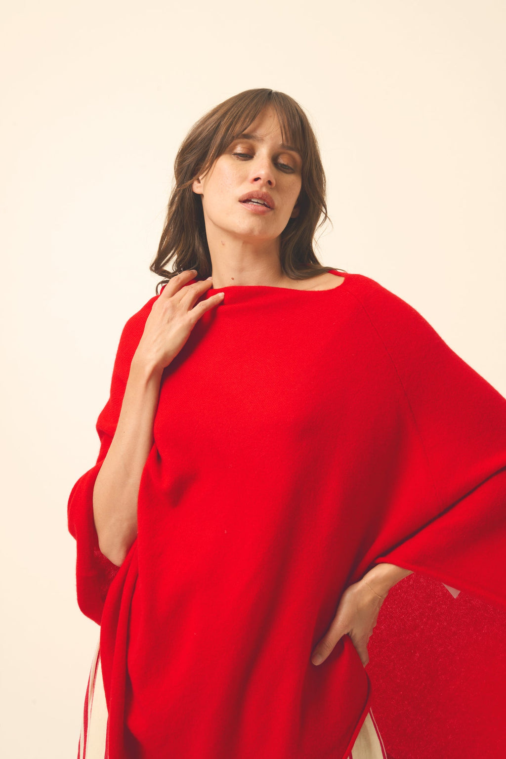 Poncho - Meredith - Red