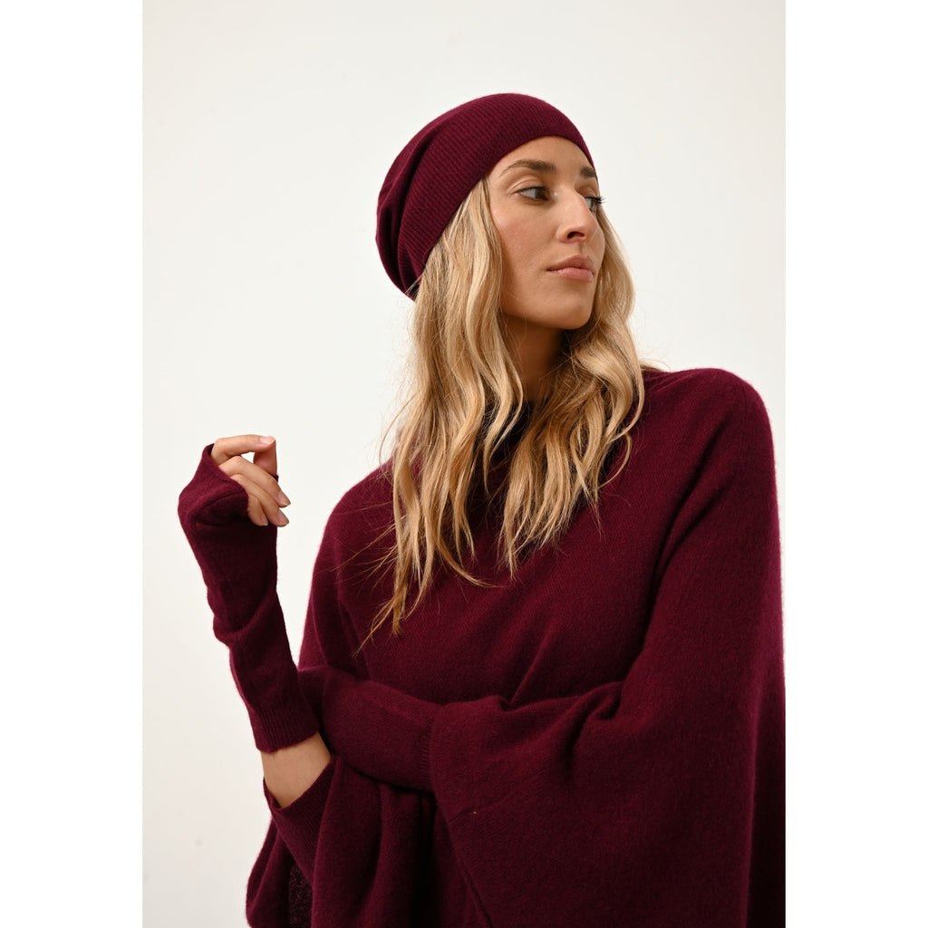 Poncho - Meredith - Burgundy