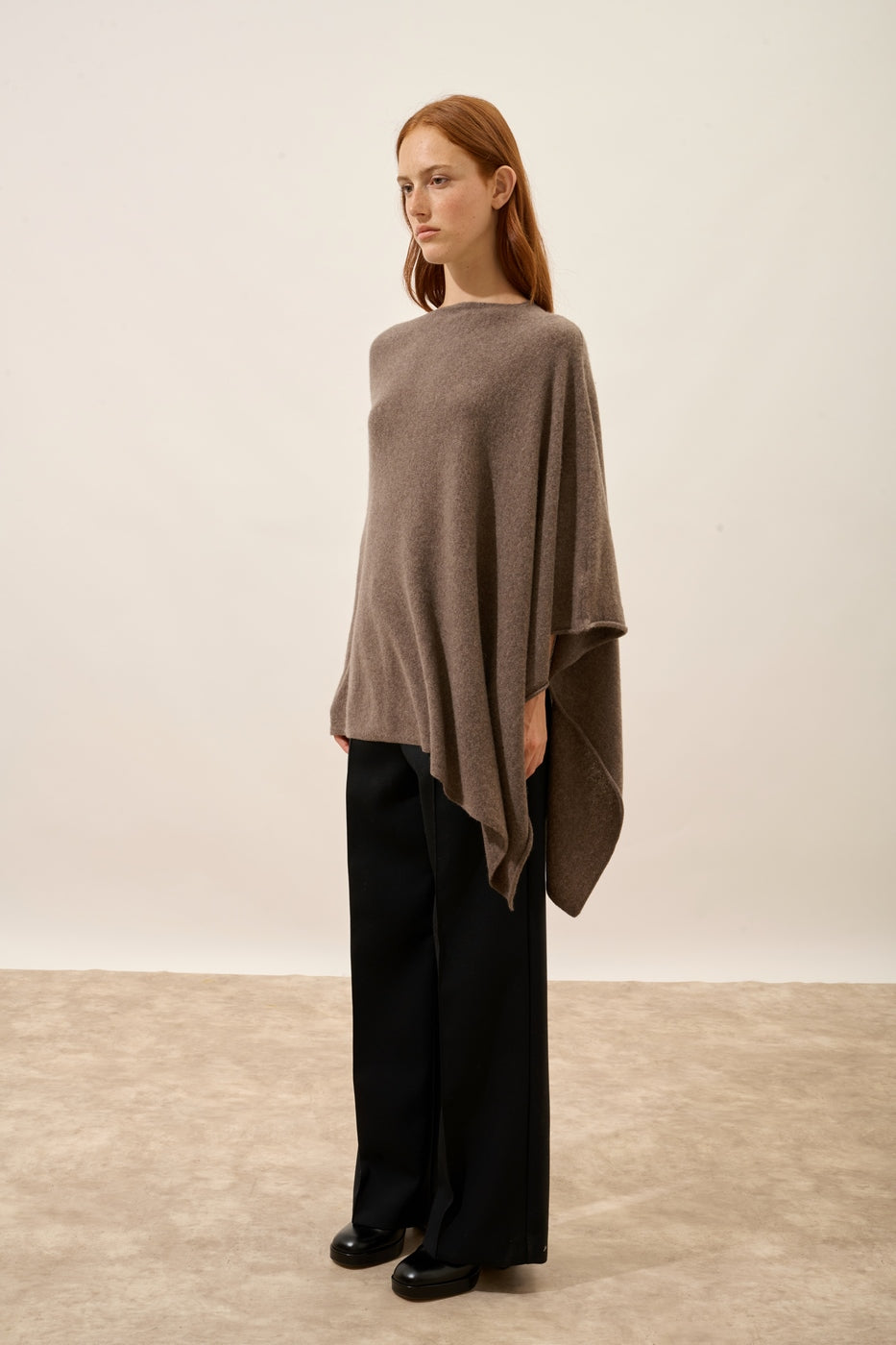 Poncho - Meredith - Taupe Chiné
