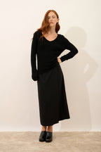 Jersey de Cuello en V - Joan - Negro
