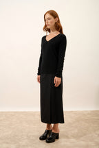 Jersey de Cuello en V - Joan - Negro