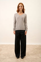 Jersey Cuello V - Joan - Nube Jaspeado
