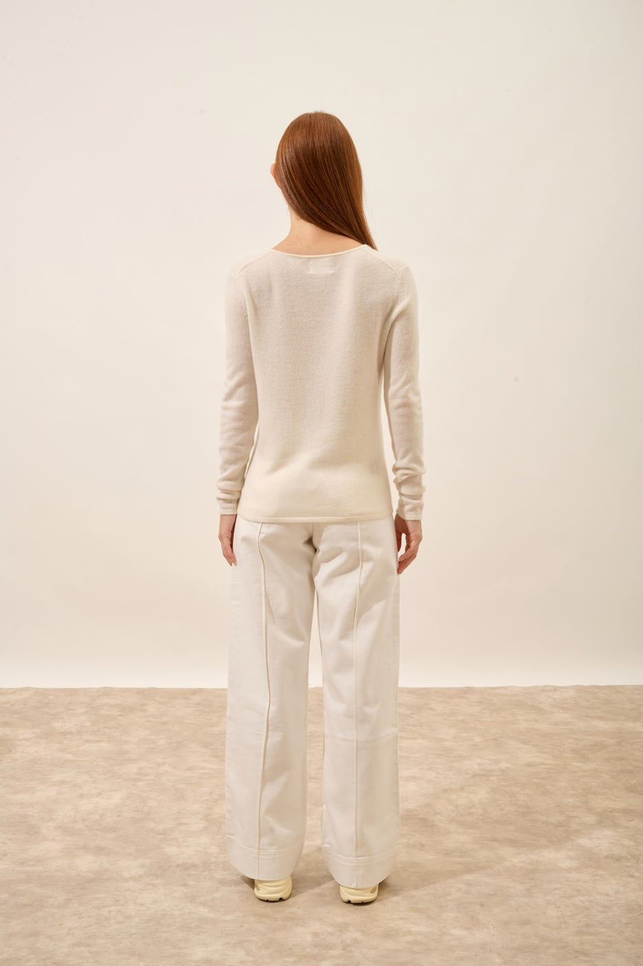 V-Neck Jumper - Joan - Ivory
