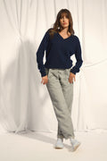 Pull Col V  - Nora - Navy