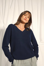 Pull Col V  - Nora - Navy