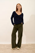V-Neck Jumper - Phoebe - Navy