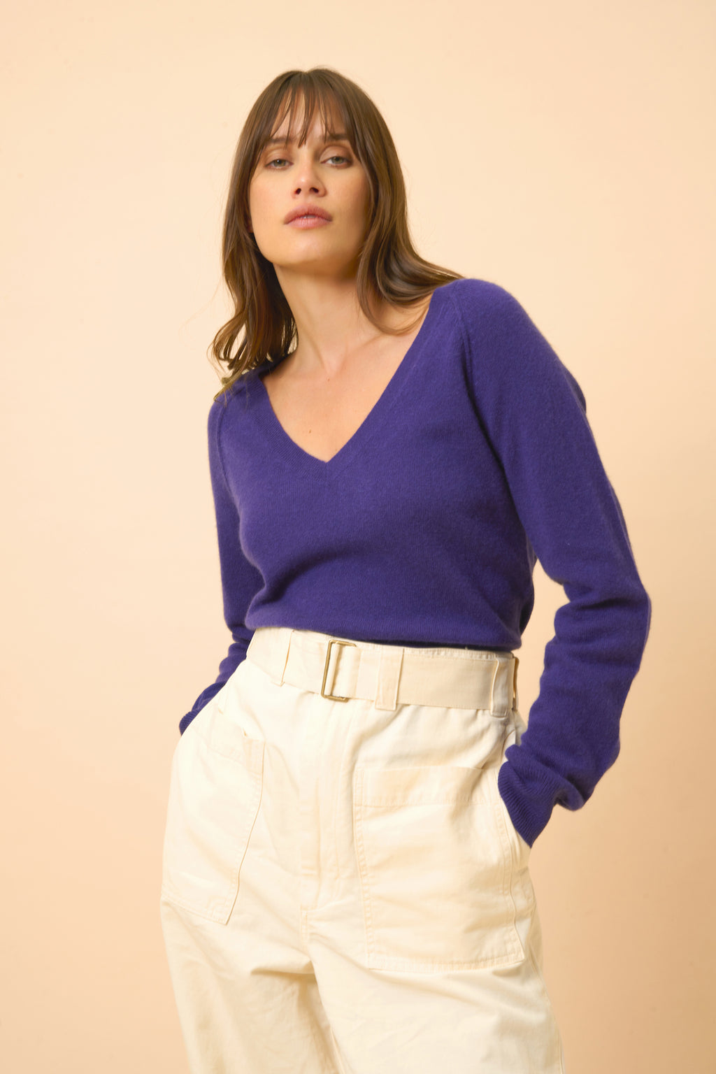 Pull Col V Phoebe - Purple