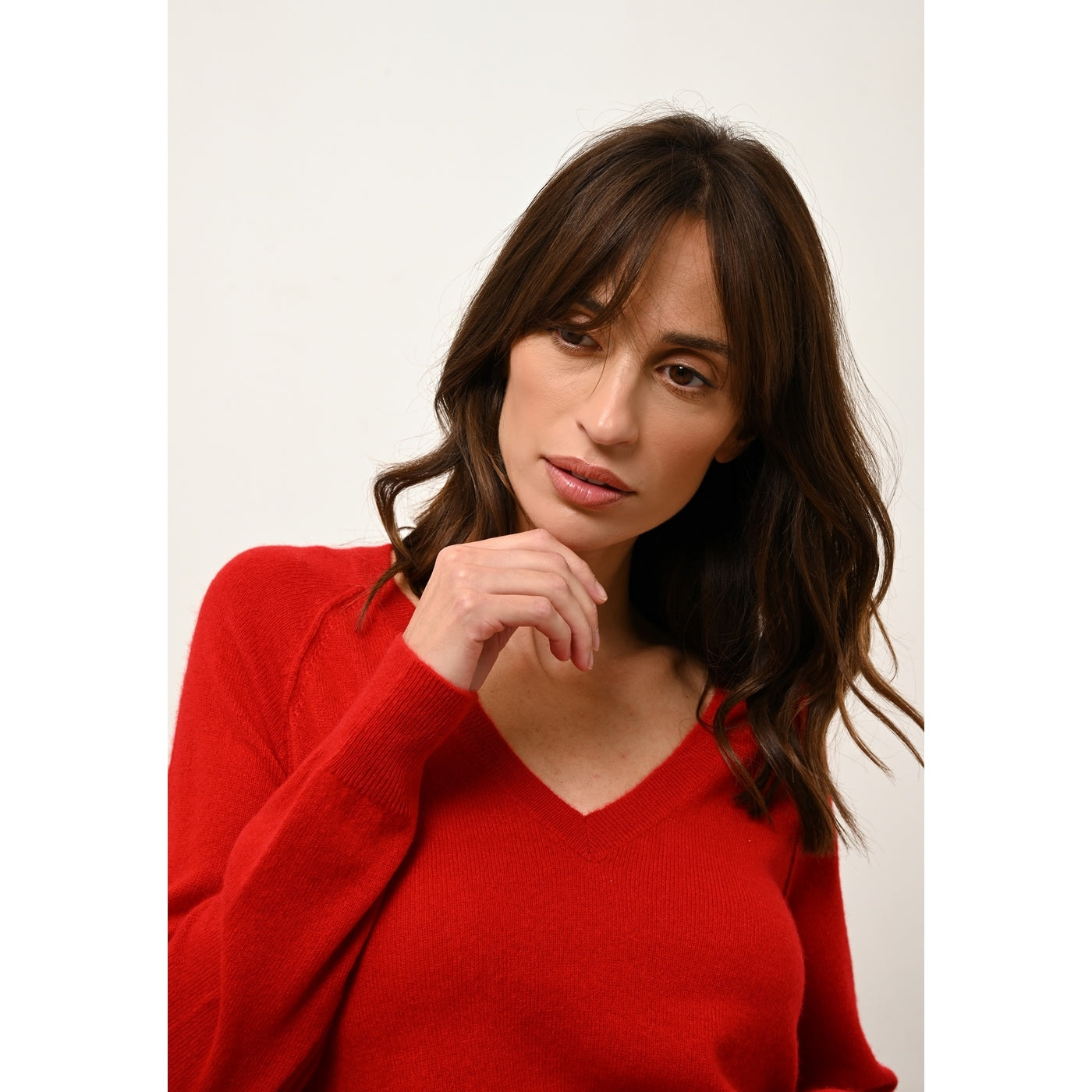 V-Neck Jumper - Phoebe - Red