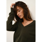 V-neck Jumper - Phoebe - Khaki
