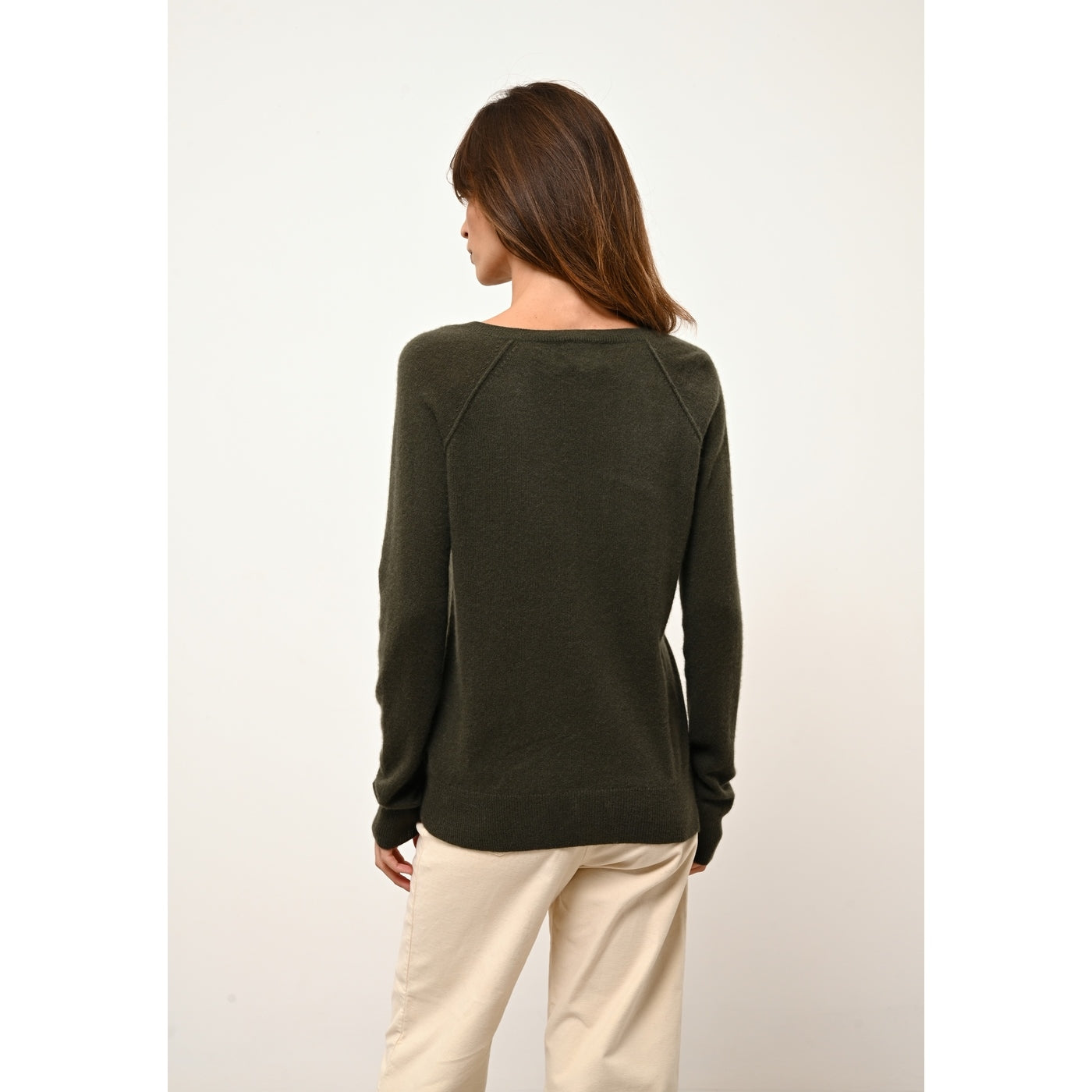 V-neck Jumper - Phoebe - Khaki