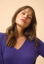 V-Neck Dress - Tracy - Purple