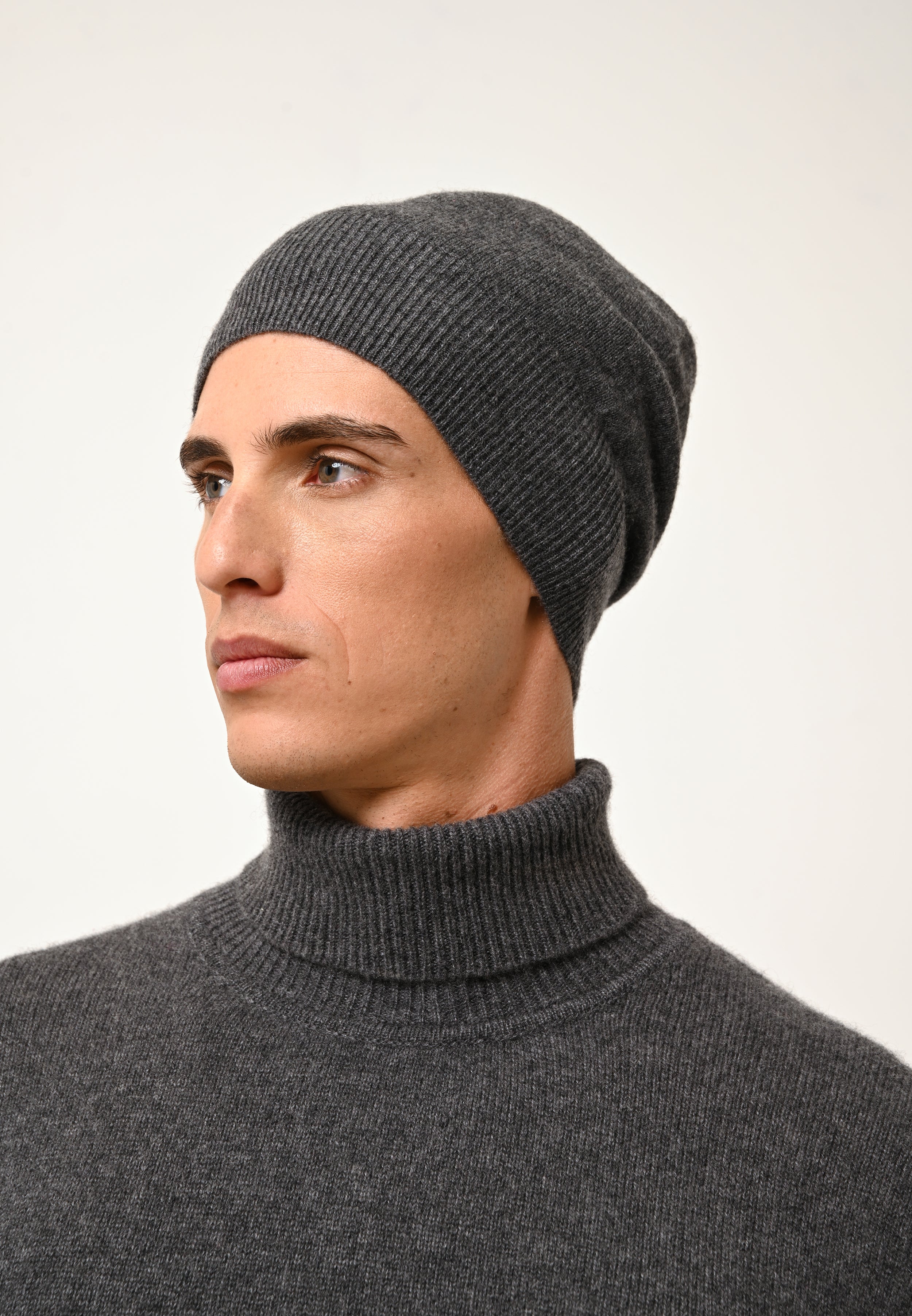 Bonnet Ginger - 100% Cachemire 2 Fils - Anthracite Chiné - Mixte