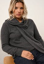 Spencer Scarf - 100% Cashmere 2 Ply - Heathered Anthracite - Unisex