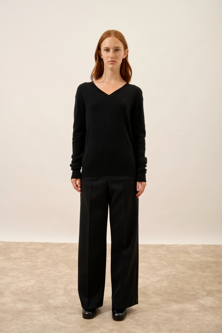 Pull Col V - Nora - Noir