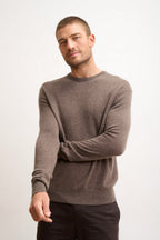 Pull Col Rond - Howard - Taupe Chiné