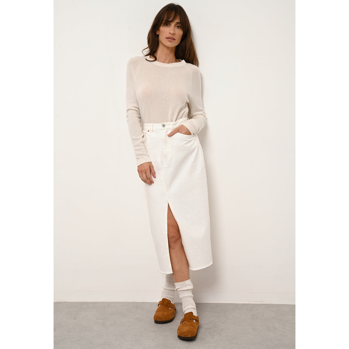 Crew Neck Jumper - Jane - Ivory