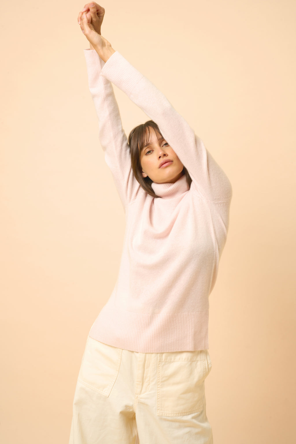 Pull Col Roulé - Lexie - Poudre