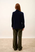 Roll-Neck Jumper - Blantyre - Navy