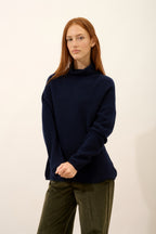 Roll-Neck Jumper - Blantyre - Navy