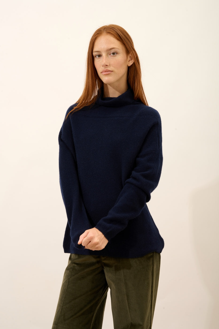 Roll-Neck Jumper - Blantyre - Navy