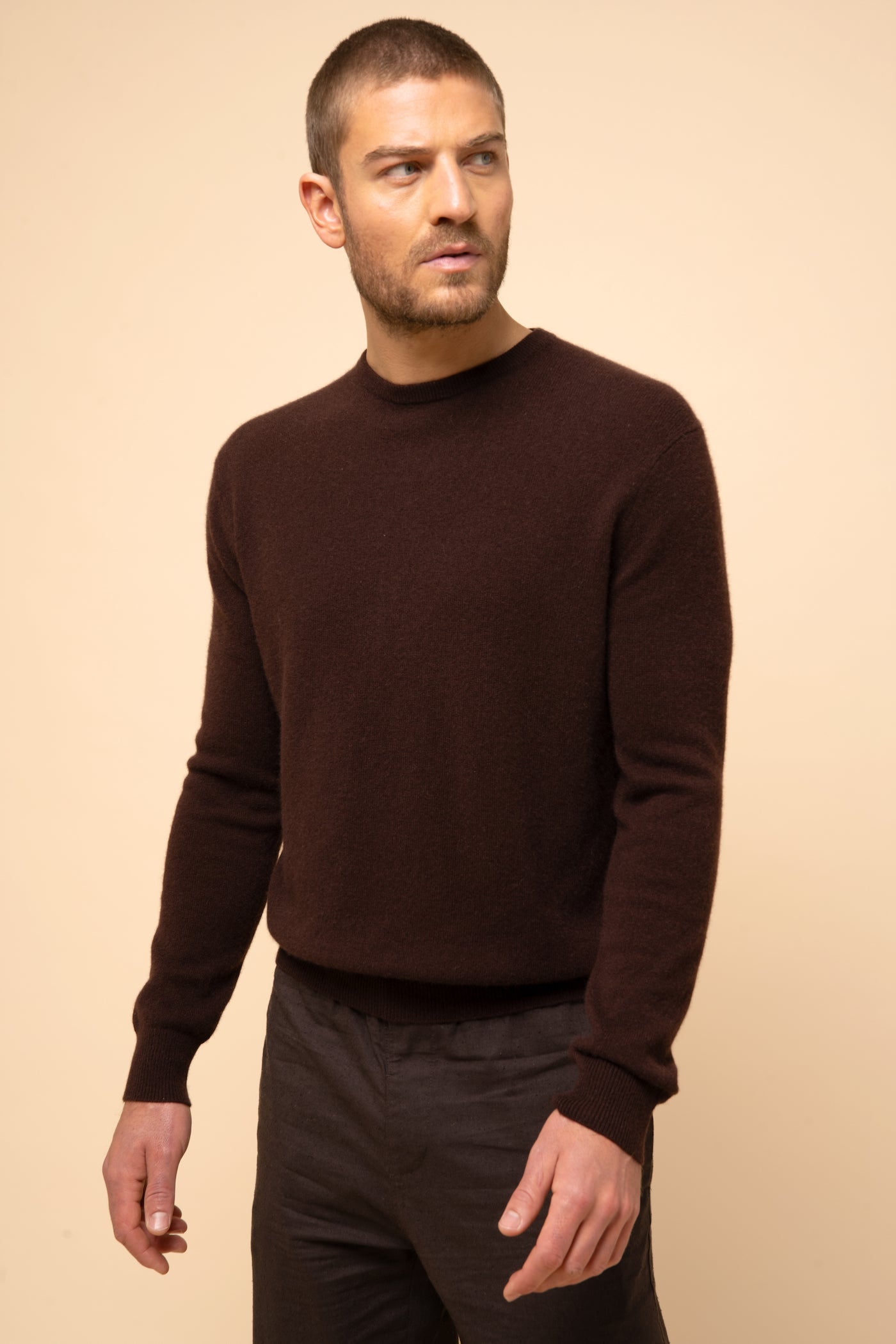 Pull Col Rond - Howard - Choco