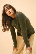 Cardigan Col Rond - Katharine - Kaki