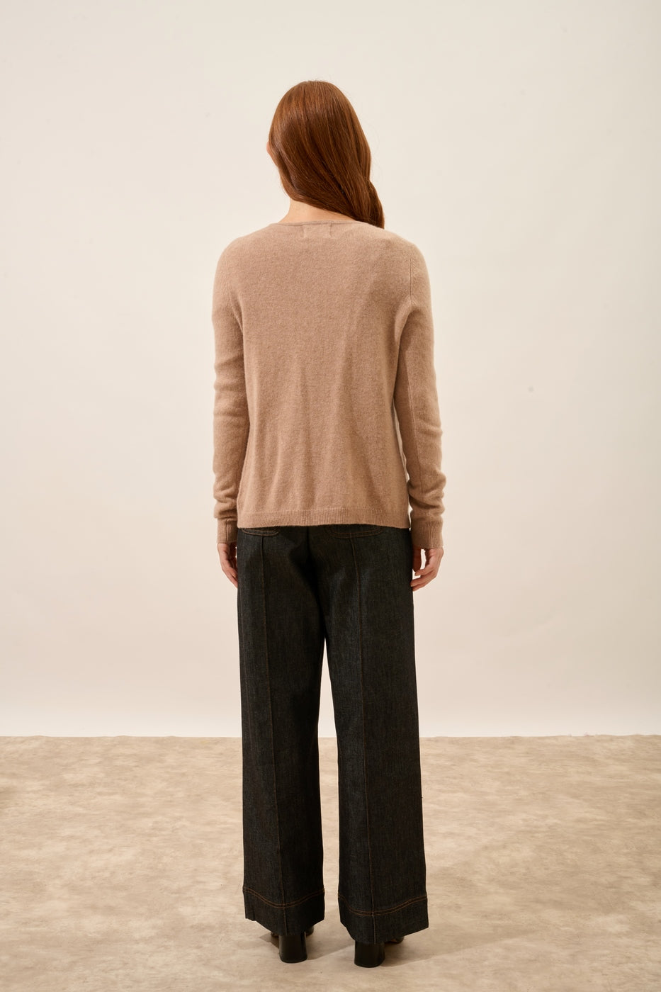 Cardigan Col Rond - Katharine - Camel Chiné