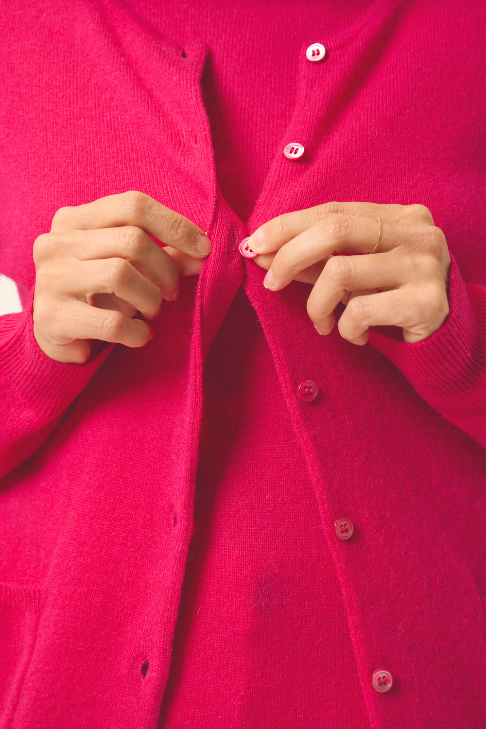 Cardigan Col Rond - Katharine - Fuchsia