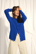Cardigan Col Rond - Katharine - Outremer