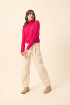 Jersey Cuello Vuelto - Ava - Fucsia