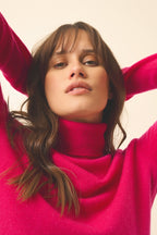 Jersey Cuello Vuelto - Ava - Fucsia