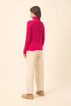 Pull Col Roulé - Ava - Fuchsia