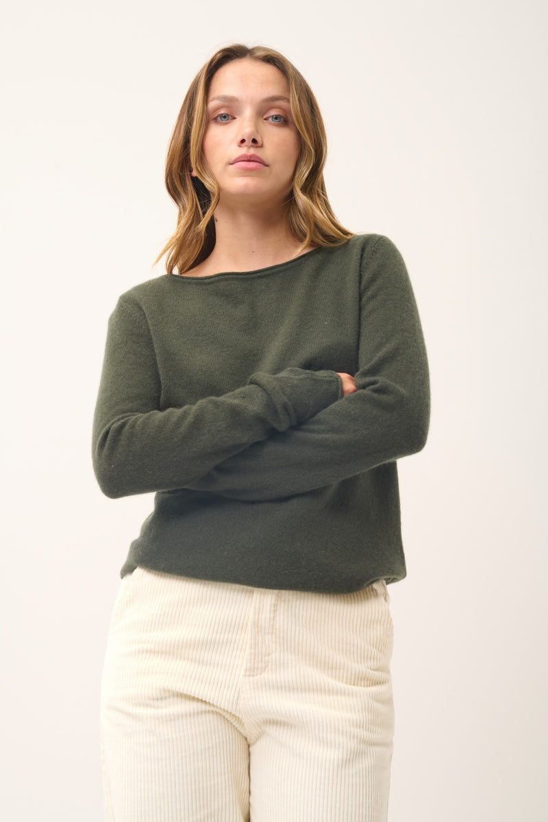 Boat-Neck Jumper - Grace - Khaki