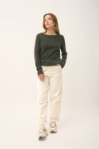 Boat-Neck Jumper - Grace - Khaki