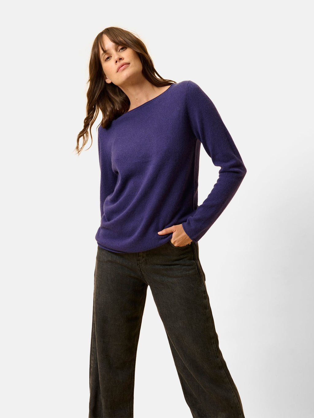 Pull Col Bateau - Grace - Purple