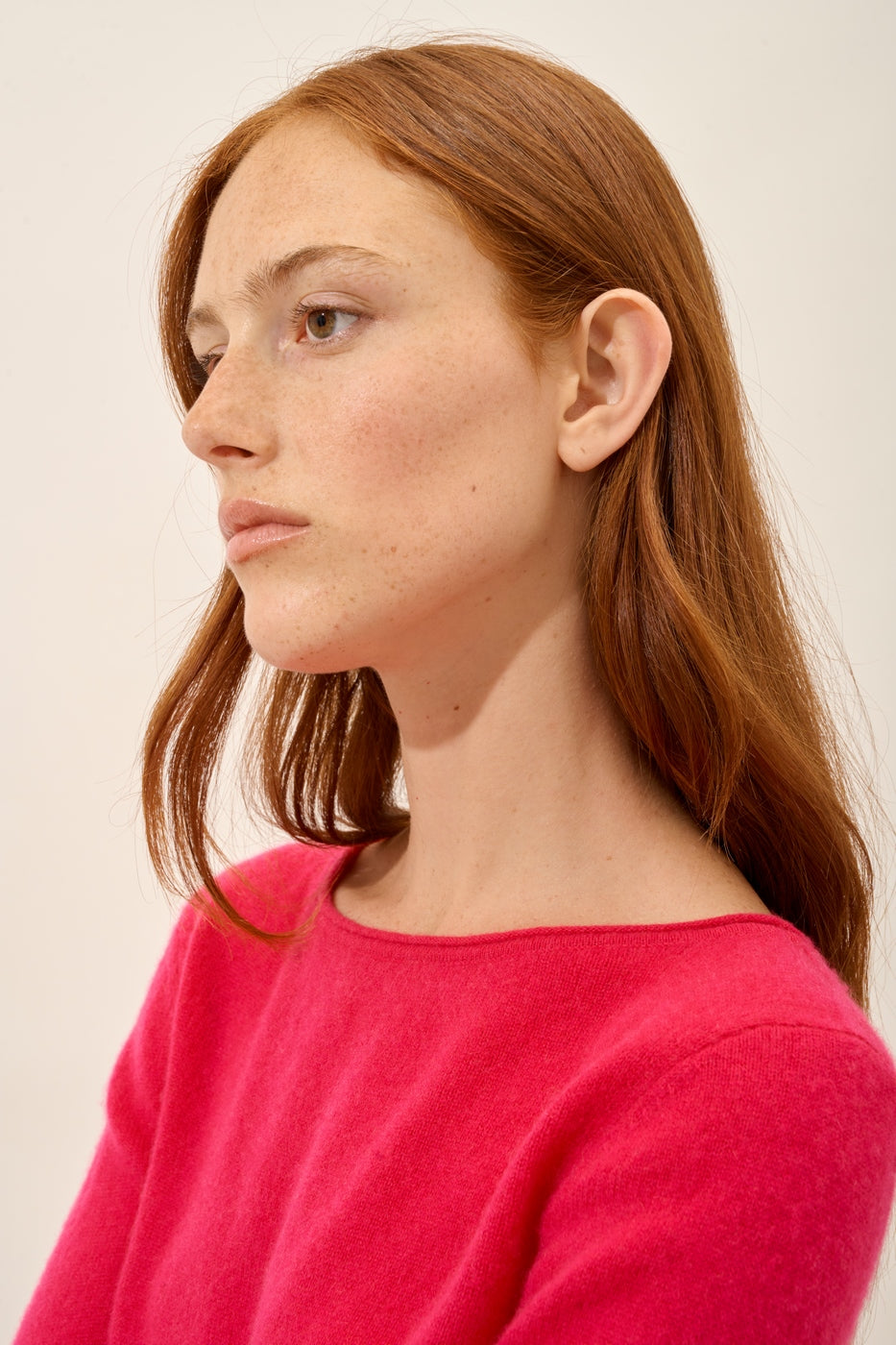 Boat-Neck Jumper - Grace - Fuchsia