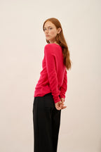 Boat-Neck Jumper - Grace - Fuchsia