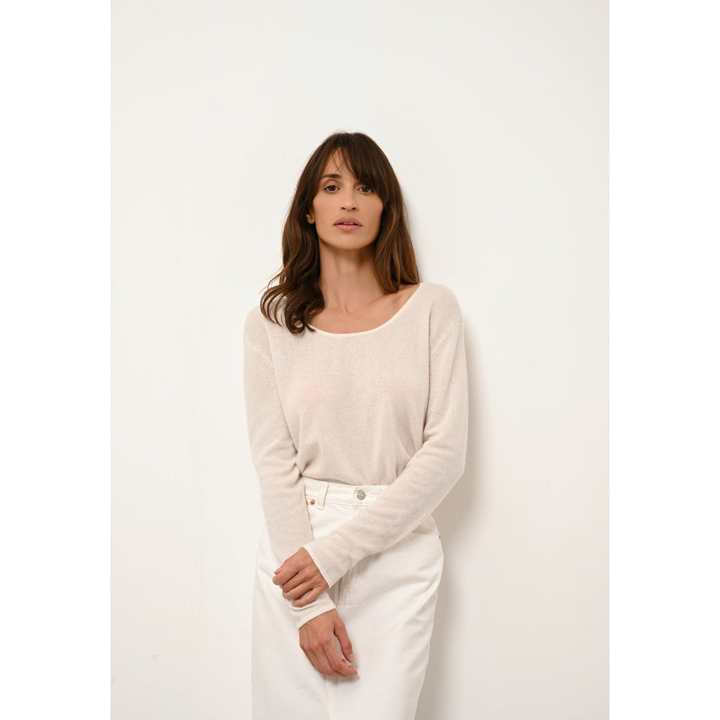 Boat-Neck Jumper - Fiona - Ivory