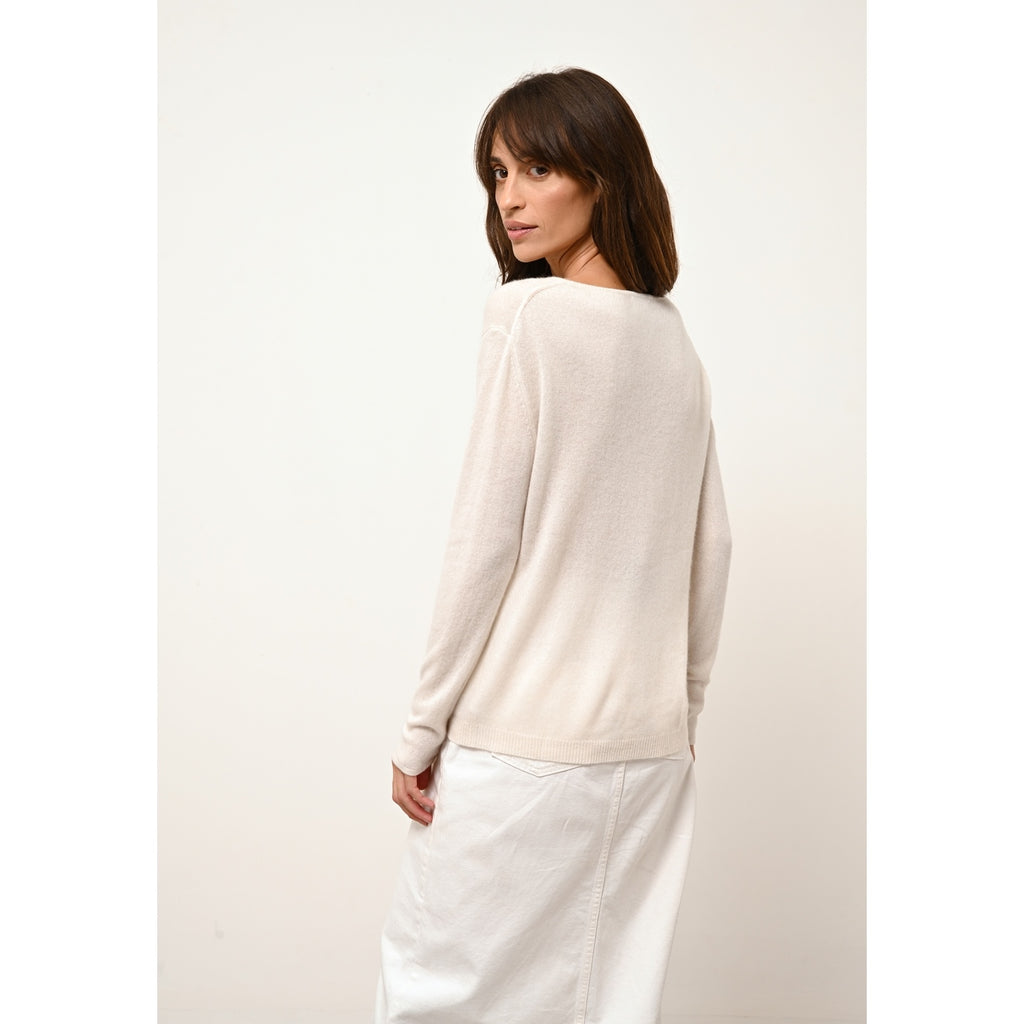 Boat-Neck Jumper - Fiona - Ivory