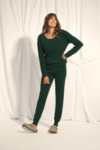 Boat Neck Jumper - Fiona - Cypress