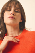 Just Cashmere - Jersey de cuello redondo - Jane - Naranja