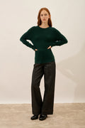 Crew-Neck Jumper - Jane - Cypress
