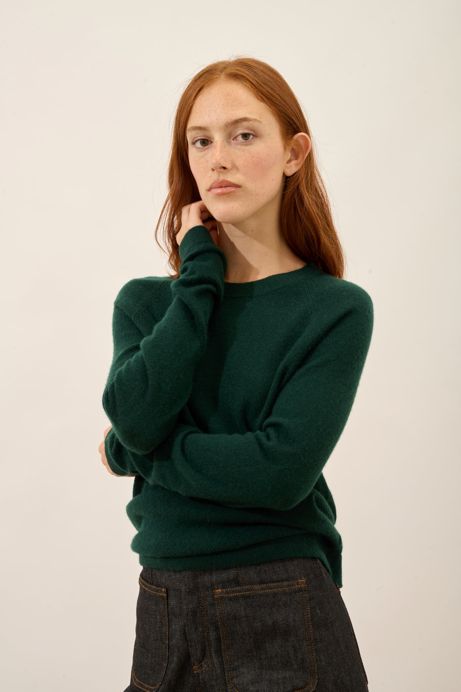 Crew-Neck Jumper - Jane - Cypress