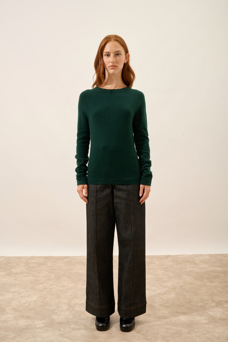 Crew-Neck Jumper - Jane - Cypress