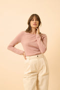 Pull Col Rond - Vivian - Bois De Rose