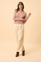 Pull Col Rond - Vivian - Bois De Rose