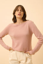 Pull Col Rond - Vivian - Bois De Rose