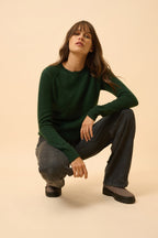 Round Neck Sweater - Helen - Cypress