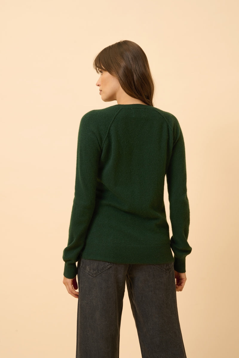 Round Neck Sweater - Helen - Cypress